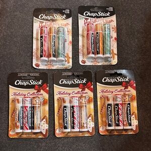 NWT Chapstick Limited Edition Holiday Collection Lip Balm Set - Lot of 5 Packs